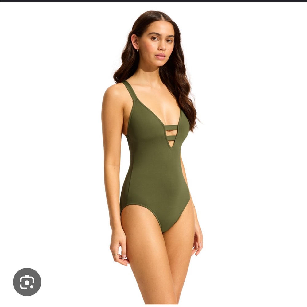 SEAFOLLY - Women's Collective Deep V One Piece - Swimsuit size 10 US 6